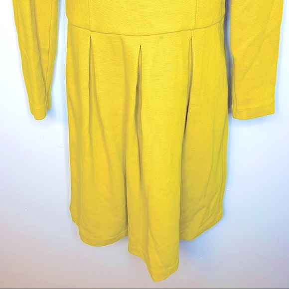 Boden Textured Cotton Lindsey Ponte Dress Yellow Size 6R - Picture 7 of 10
